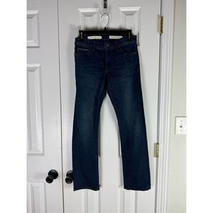 Pilcro and the Letterpress Anthropologie Womens Slim Straight Dark Wash Jeans Si